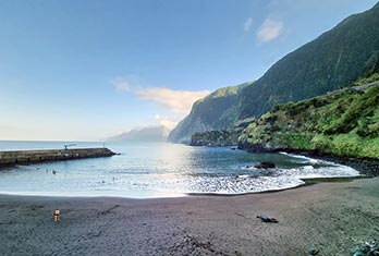 Black sand beach of Seixal