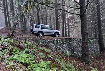 An ancient cobblestone road