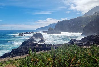 Poça das Lesmas pools facing east